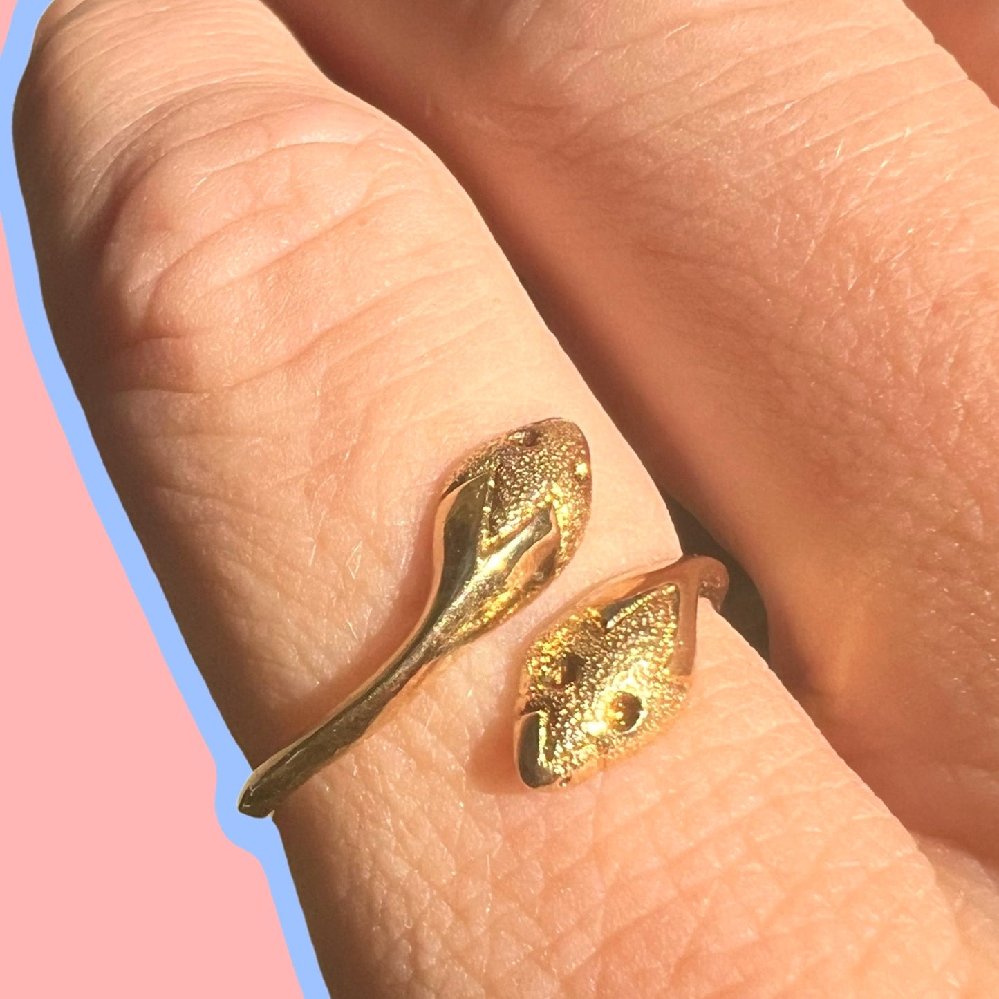 Vintage 18k Snake Ring