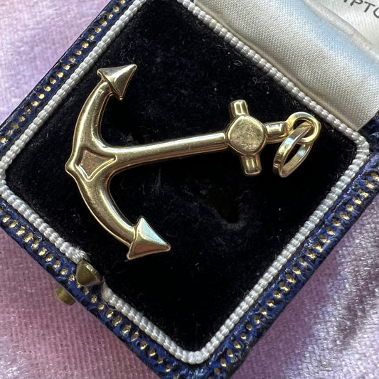 Vintage 14k Anchor Charm