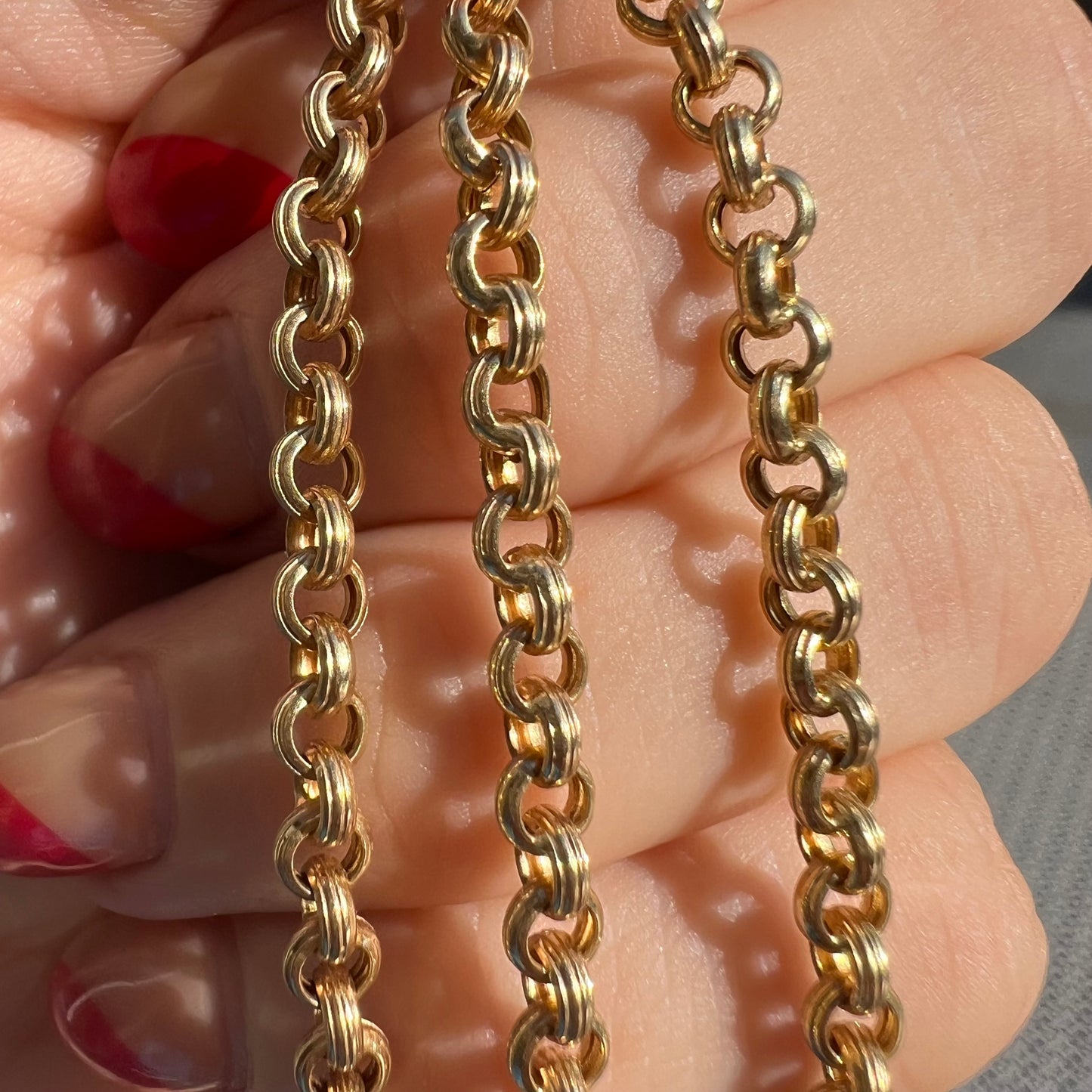 Vintage Italian 14k Rolo Chain Necklace