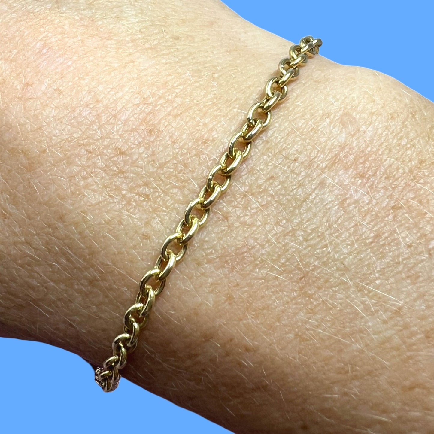 Vintage 14k Cable Chain Bracelet