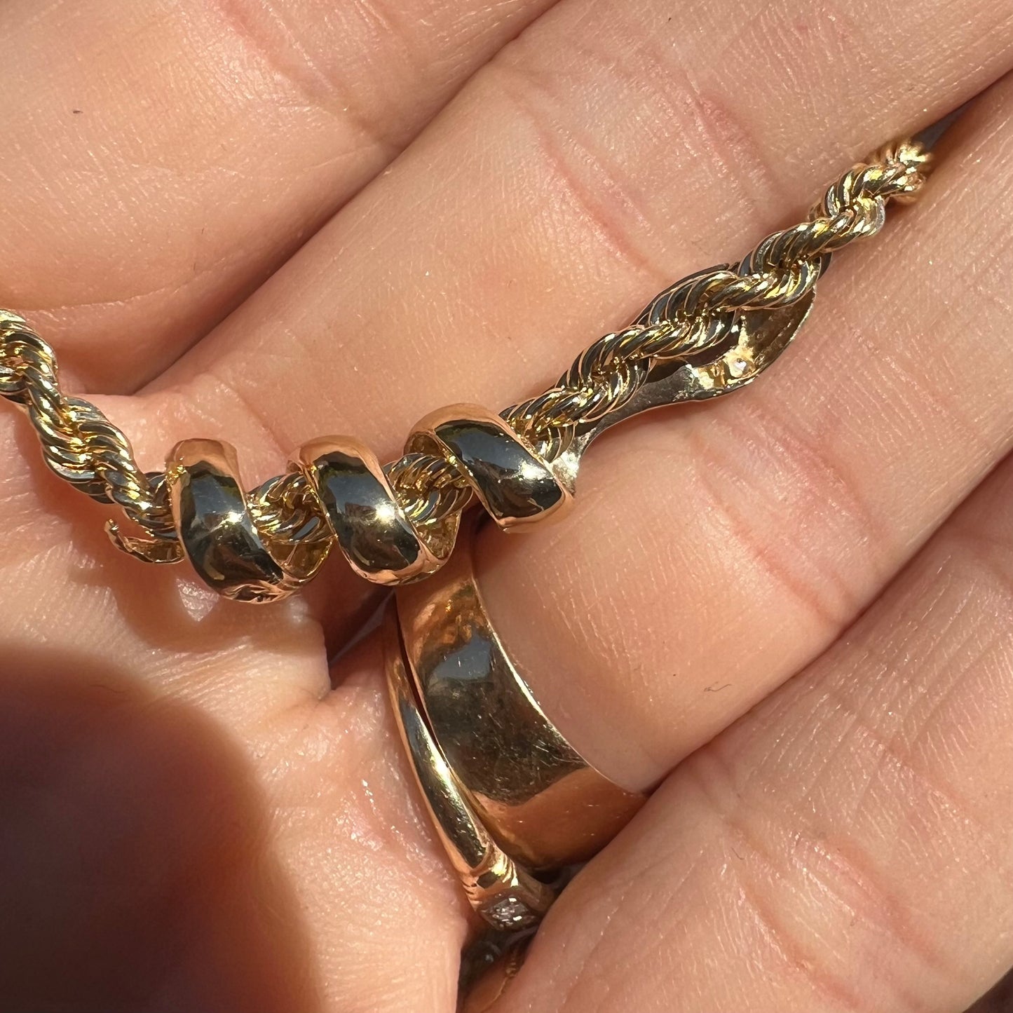 UPCYCLED CREATION: 14k Sapphire Snake Necklace