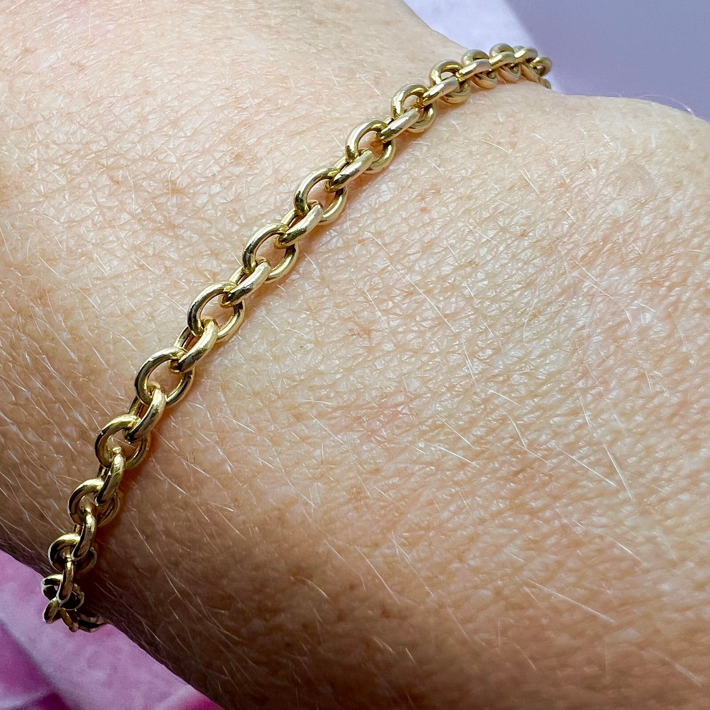 Vintage 14k Cable Chain Bracelet