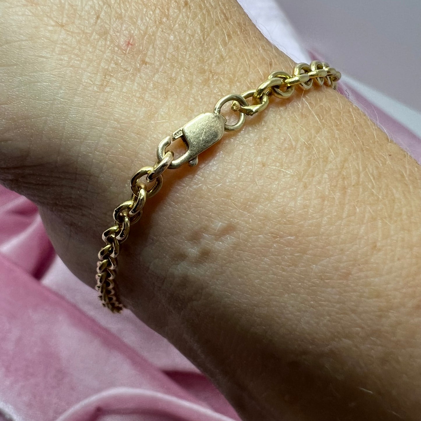 Vintage 14k Cable Chain Bracelet