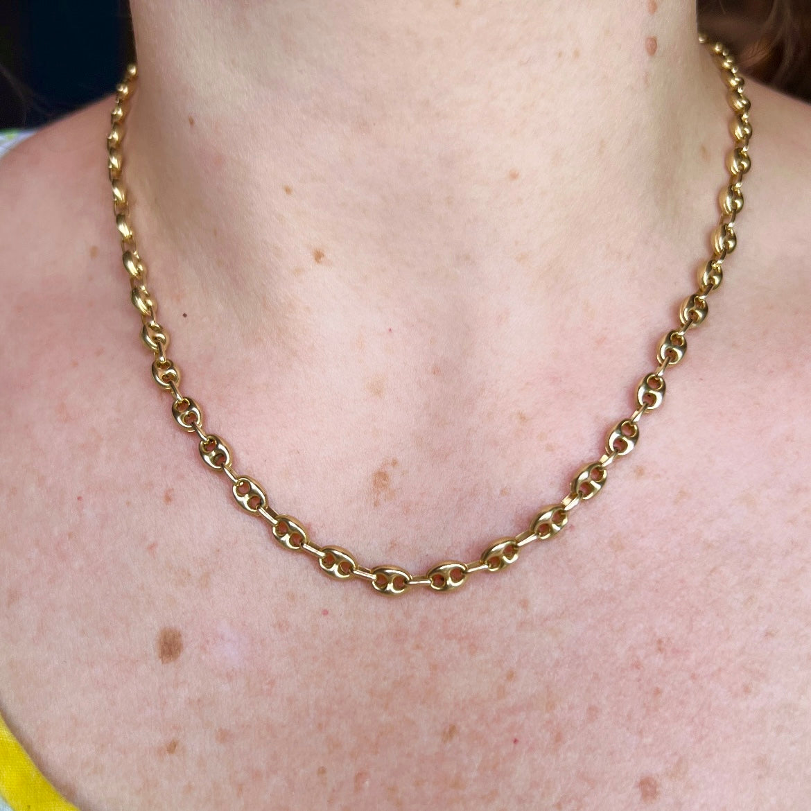 Vintage 18k Mariner/Gucci Link Necklace