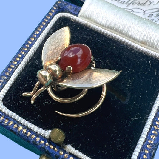 Antique Carnelian Fly Hair Pin